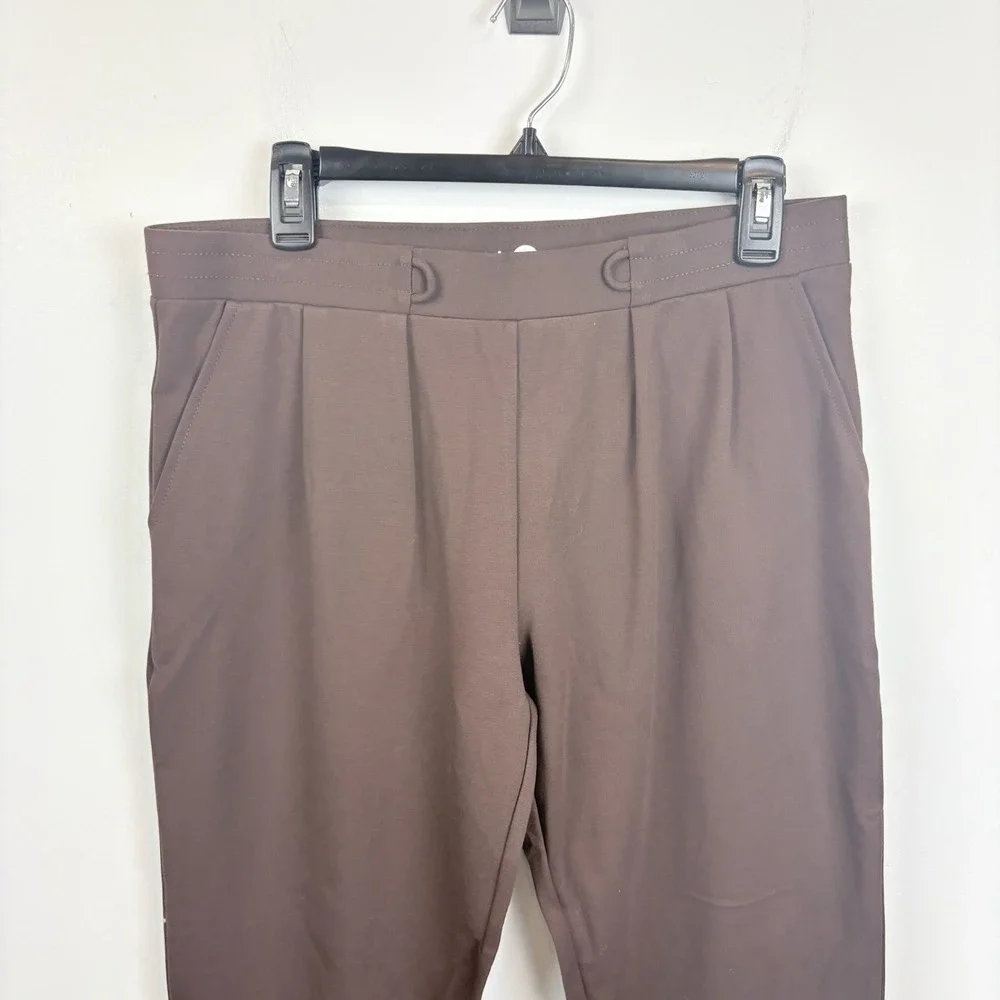 Betabrand‎ Workwear Chocolate Brown Trouser Pants Size Large Petite